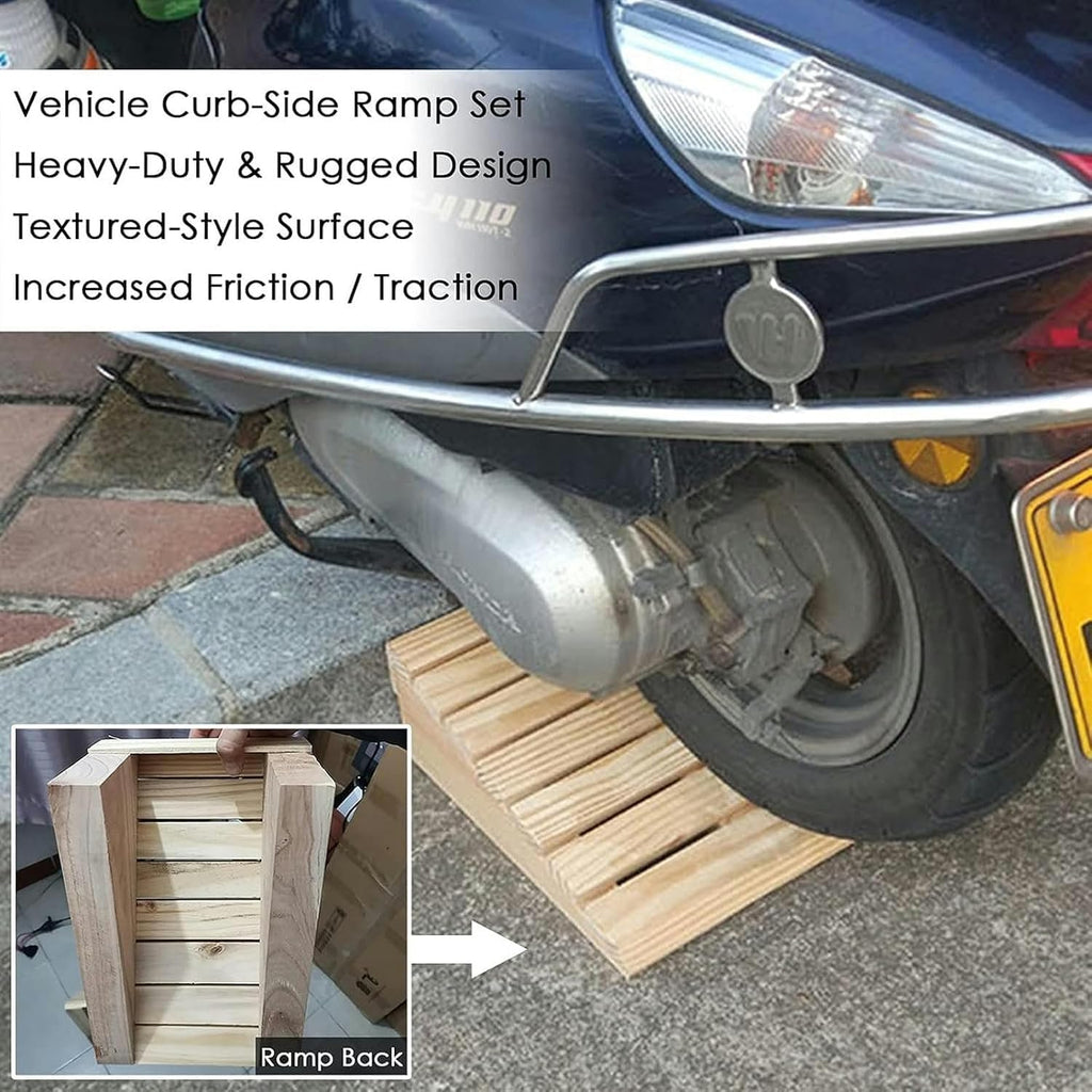 Threshold Ramp, Curb Ramp, Entry Ramp for Doorway, Solid Wood Wheelchair Threshold Ramp, Wooden Steps Stairs Ramp/Slope for Scooter Bike