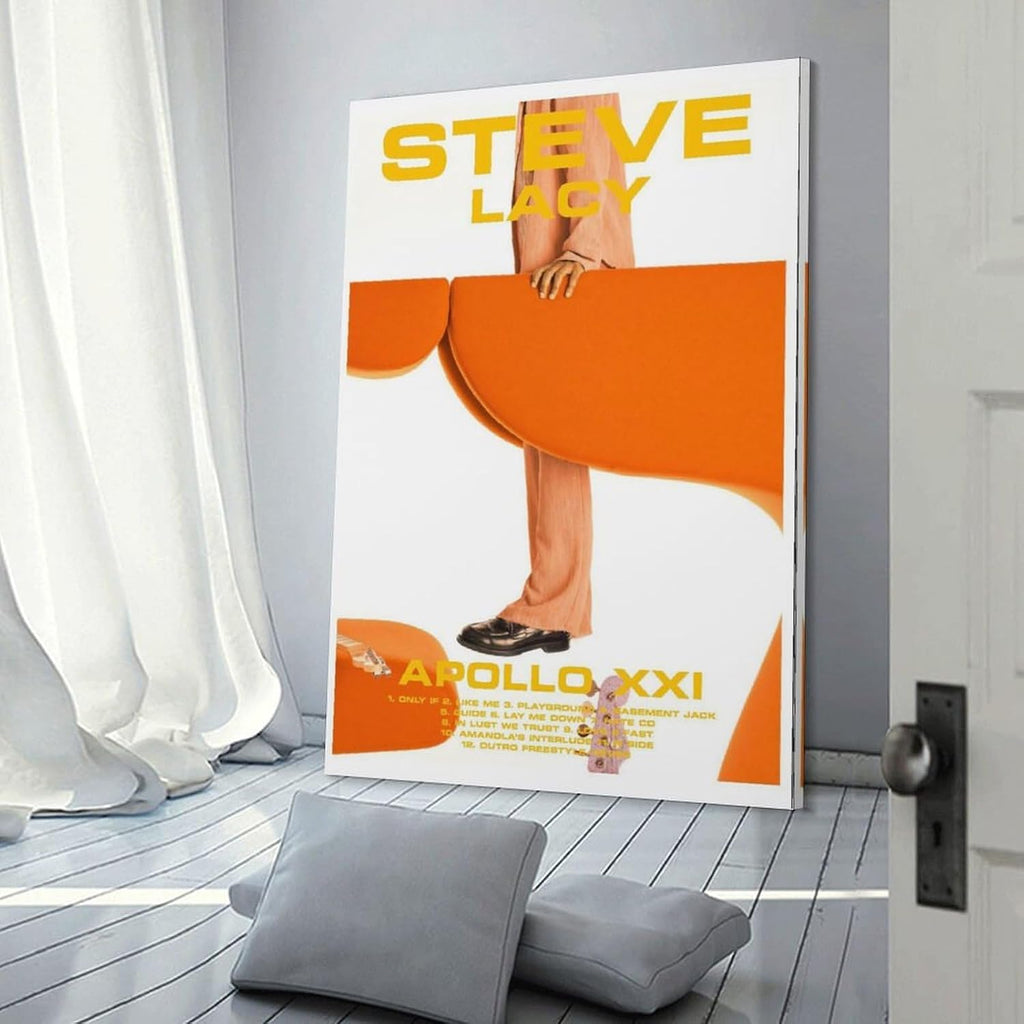ZANLIART Steve Lacy Apollo XXI Album Cover Canvas Print Music Poster for Room Aesthetic Frame-style16x24inch(40x60cm)