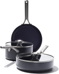 OXO Professional 5 Piece Cookware Pots and Pans Set, Hard Anodized Ceramic Nonstick PFAS-Free, Stainless Steel Handles, Induction Suitable, Diamond Reinforced Coating, Dishwasher and Oven Safe, Black