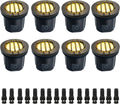 6W Well Lights, Grated Top, 3000K, 12-24V AC/DC, Outdoor In-ground Lights with Wire Connectors, IP65 Waterproof Low Voltage Lighting for Garden Fence Pathway Deck, ETL Certified, 8 Pack
