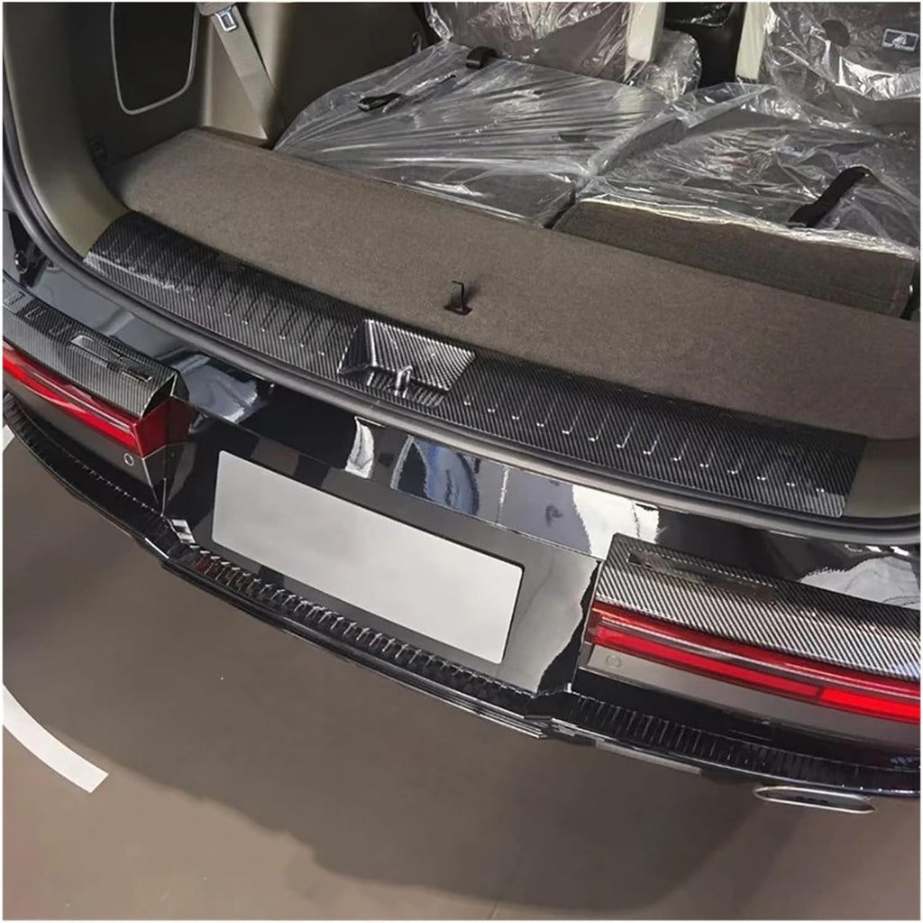 Compatible With Hyundai Santa Fe 2024-2025 2026 carbon silver Titanium Black car door threshold Inside Protector cover sill guard Trim(Silvery)