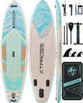 10'6''x33''Inflatable Stand Up Paddle Board, 400lbs Extra Wide Stand Up Paddleboard with Kayak Seat, Anti-Slip EVA Deck Premium SUP Accessories Kit, Non-Slip Stable Deck Boat