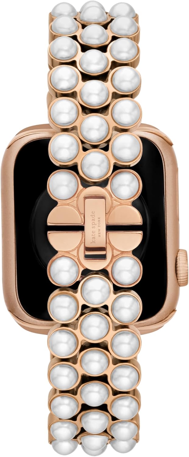 kate spade new york Designer Interchangeable Stainless Steel Band Compatible with Your 38/40/41mm Apple Watch Series 9/8/7/6/5/4/3/2/1/SE