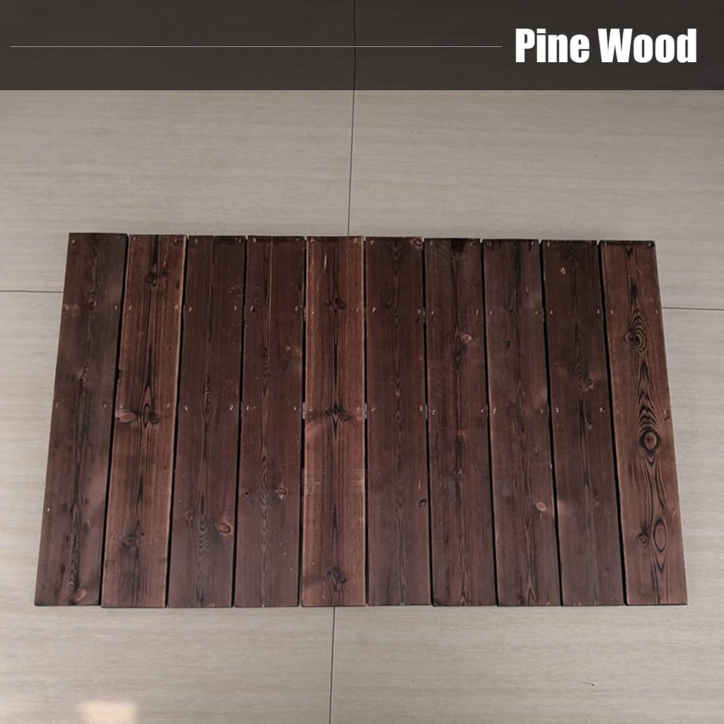 Katzowen Threshold Ramp Driveway Brown Wooden Doorway Threshold/Kerb Ramp, Non-Skid Patio Garage Bike/Motorcycle/Wheelchairs Ramps, 3.9'/7'/7.8'/9.8' High(90x18x70cm/35x7x27in)