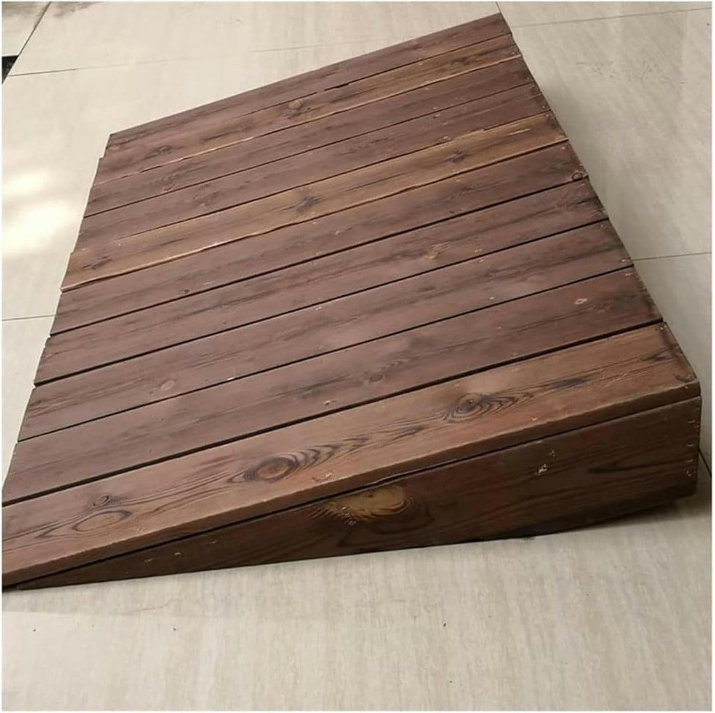 Threshold Ramp, Wooden Threshold Ramp for Doorway - Pine Threshold Ramp - Wood Angled Entry - Rated 880lbs Load Capacity - for Wheelchair and Scooter