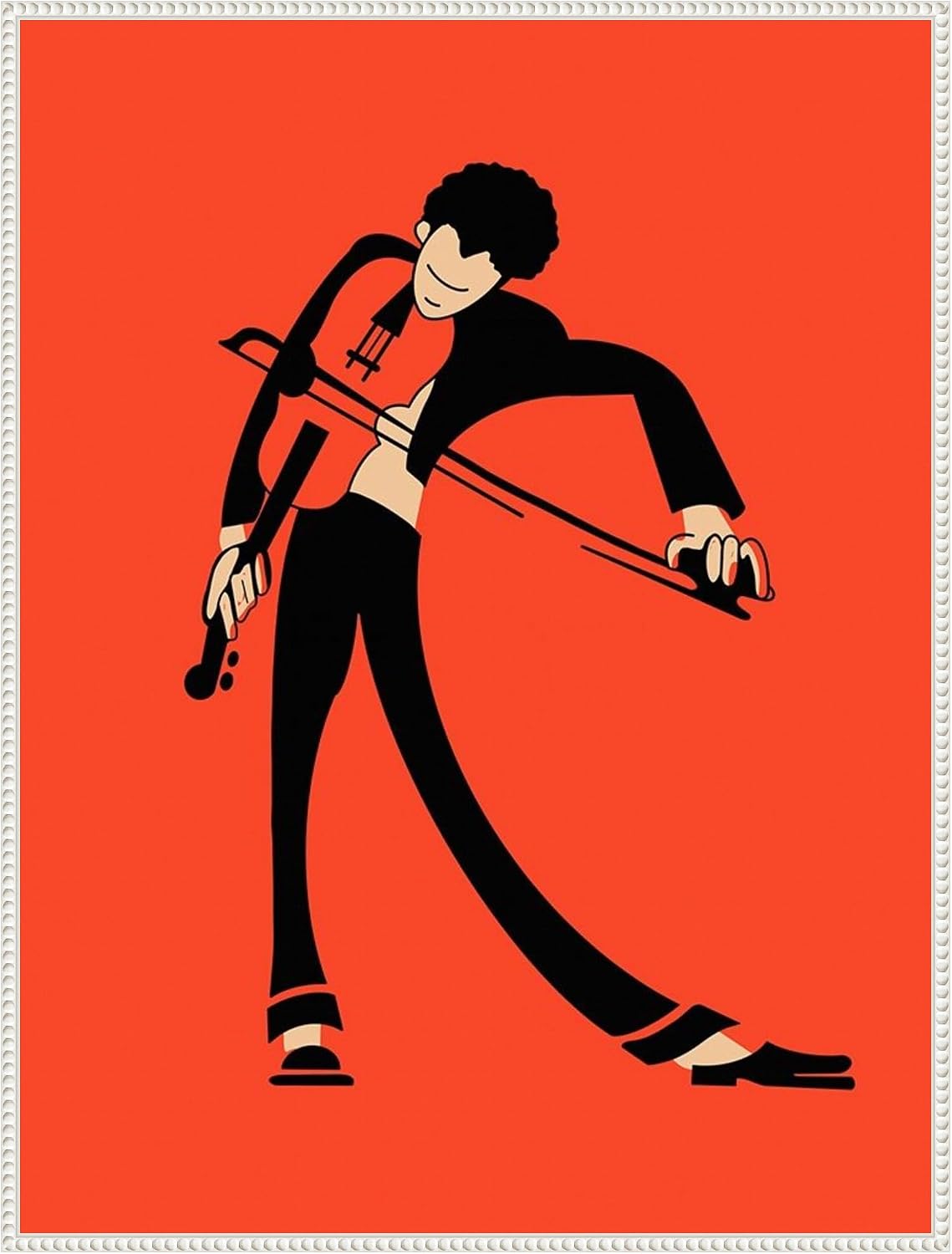 Amanti Art Framed Canvas Wall Art 42x32 The Violin by Mark Rogan, Framed Wall Art Canvas, Music Artwork, Traditional Decor, Oversize Poster Painting for Living Room, Bedroom, Bathroom, Kitchen,
