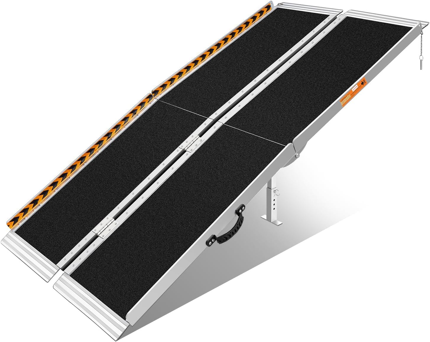 FACHNUO 6 Feet Portable Wheelchair Ramp with Sopport Legs, Non-Skid Aluminum Handicap Ramps, Folding Threshold Wheel Chair Ramp for Home Steps, Stairs, Entry, Threshold, Doorways, 800LBS Capacity