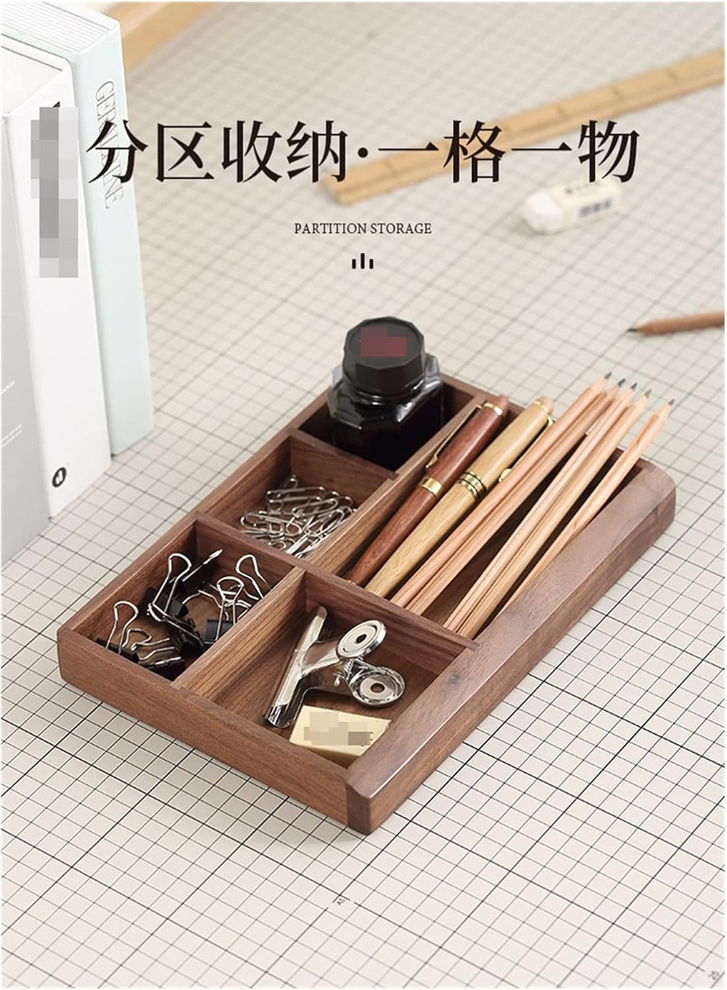 Jewelry Box Solid Wood Storage Box Coffee Table Living Room Key Home Simple Office Sundries Storage Tray Desktop Cosmetics