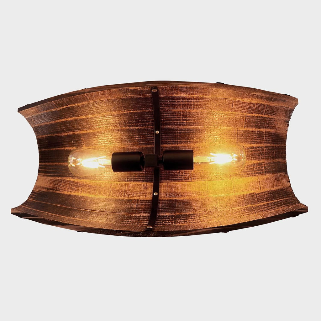 Antique Wood Wine Barrel Pendant Lamp Hanging Rustic Kitchen Bar Ceiling Lamp Light Fixtures