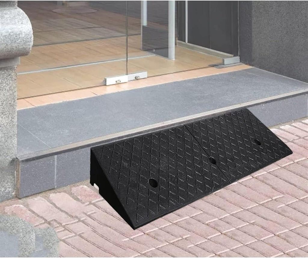 Ramps Threshold Ramp, Doorways Curb Threshold Ramp for Scooter/Skateboard/Motorcycle/Bicycle, 1.5inch / 2inch / 3inch / 3.5inch / 4inch Rise, Rubber Non-Slip Moving Ramps(5cm/2in) (10cm/3.9in)