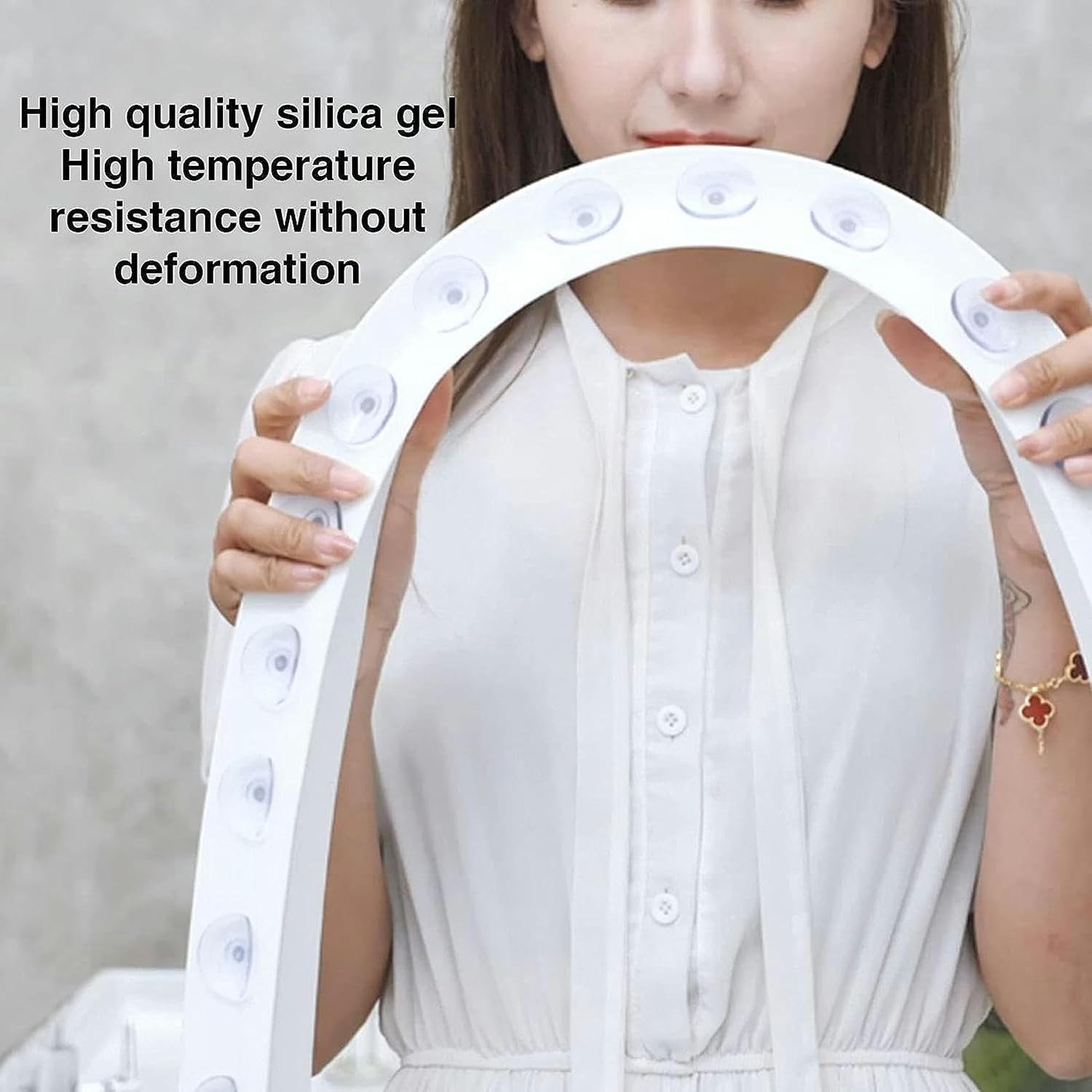 Silicone Water Barriers Floor Partition Strips Shower Door Dam, Collapsible Shower Threshold Water Dam Barrier, Bathroom Kitchen Water Stopper for Wet and Dry Separation
