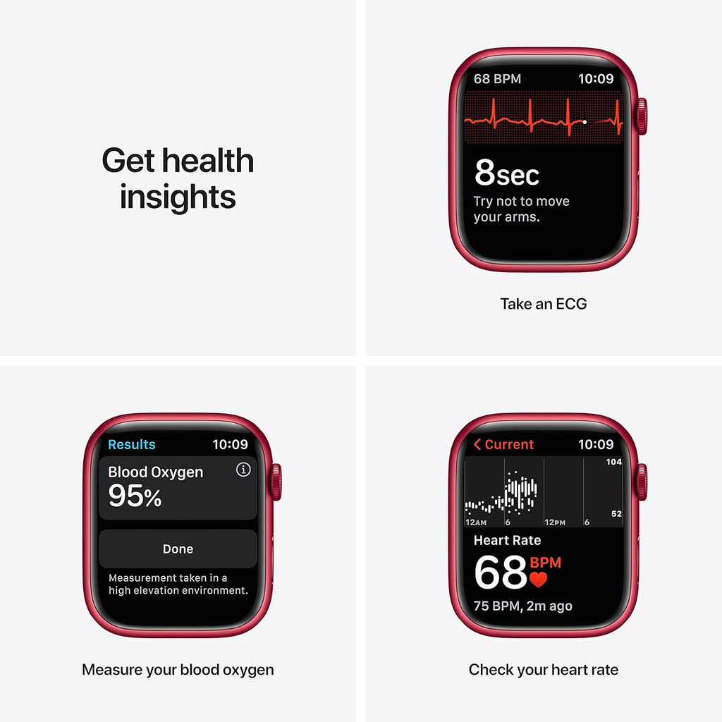 Apple Watch Series 7 [GPS + Cellular 45mm] Smart watch w/ (PRODUCT)RED Aluminum Case with (PRODUCT)RED Sport Band. Fitness Tracker, Blood Oxygen & ECG Apps, Always-On Retina Display, Water Resistant