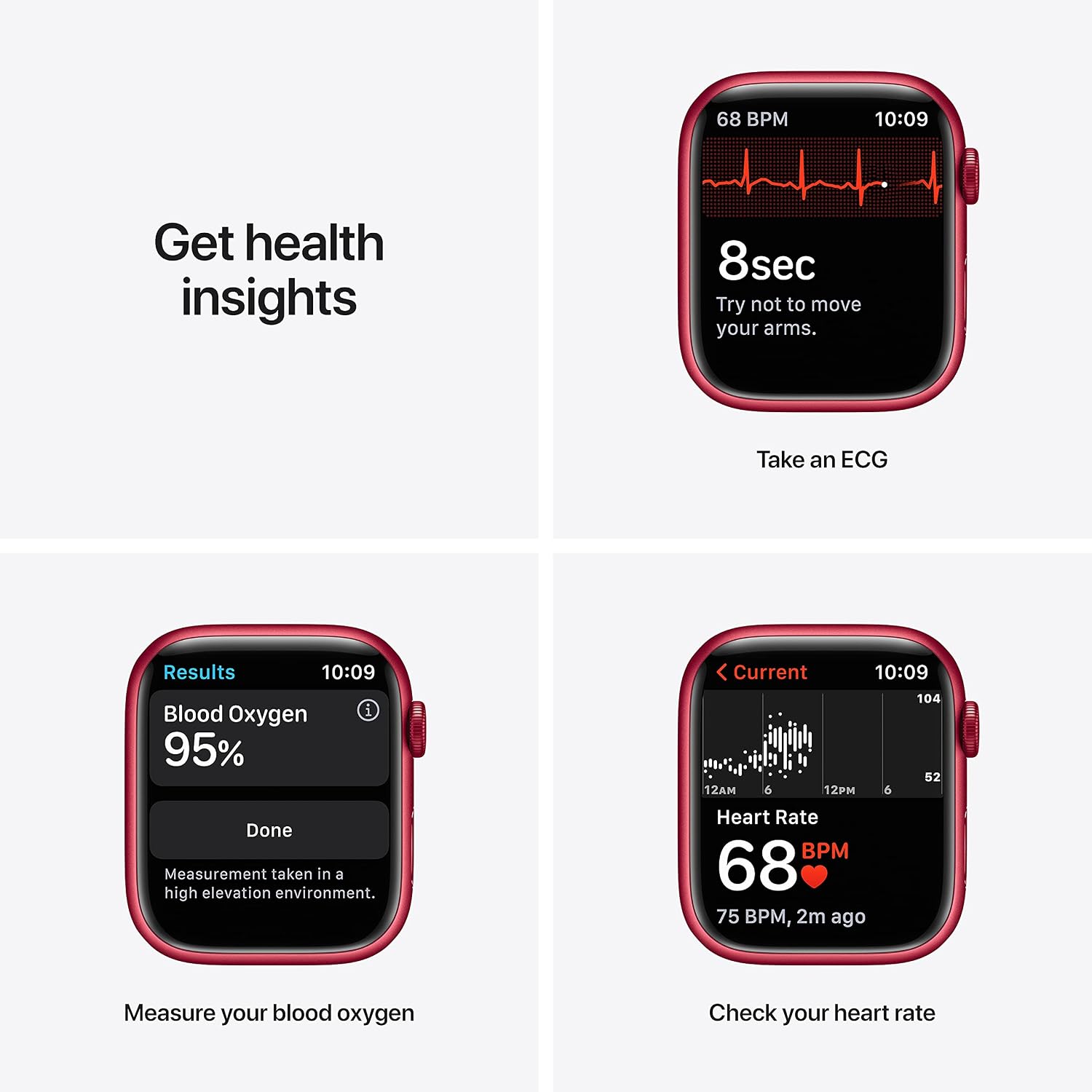 Apple Watch Series 7 [GPS + Cellular 45mm] Smart watch w/ (PRODUCT)RED Aluminum Case with (PRODUCT)RED Sport Band. Fitness Tracker, Blood Oxygen & ECG Apps, Always-On Retina Display, Water Resistant