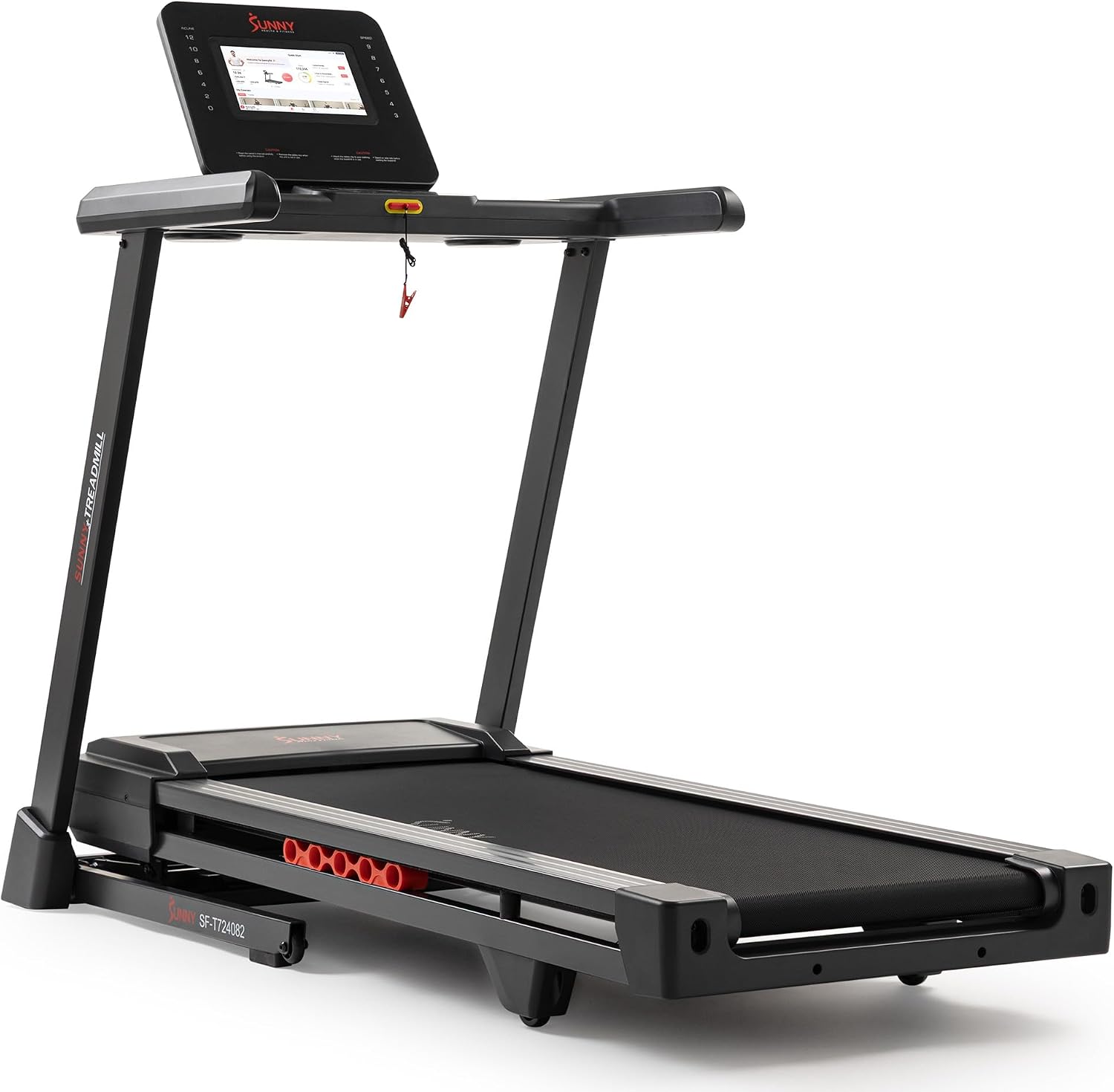 Sunny Health & Fitness Exercise Treadmills Double Deck Sizes and Incline Features with Bluetooth & SunnyFit App