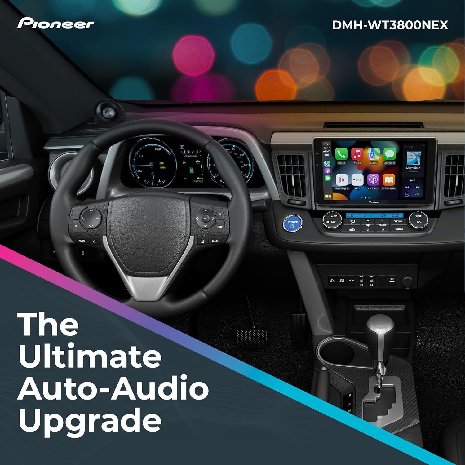 Pioneer DMH-WT3800NEX 9' Capacitive Touchscreen, Floating Display – Wireless & Wired Apple CarPlay & Android Auto, Amazon Alexa, Bluetooth, FLAC, Backup Camera, HD Radio