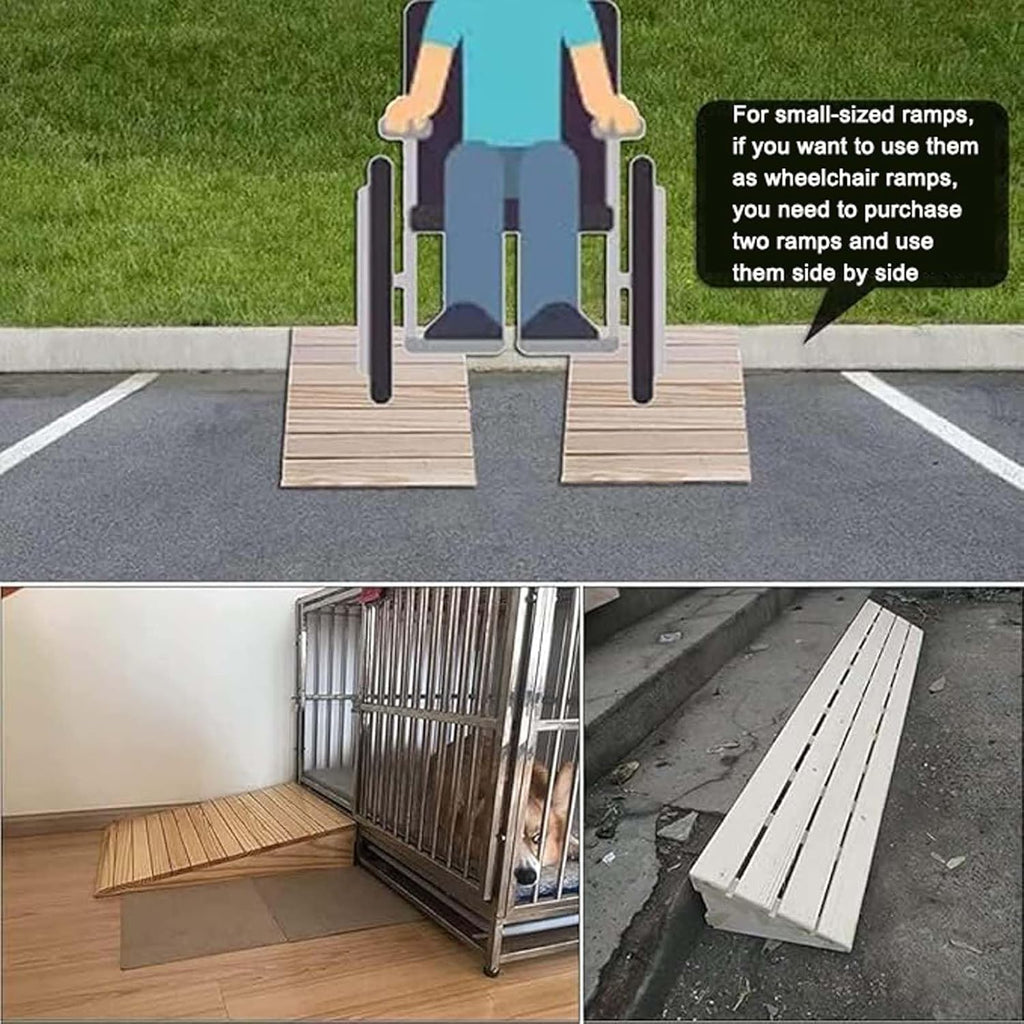 Rise Doorway Ramp 31.5x12x3in, Curb Ramps for Driveway, Wooden Threshold Ramps for Doorways, Easily Carried, for Walkers/wheelchairs/Walker/Bicycles/Electric Vehicles