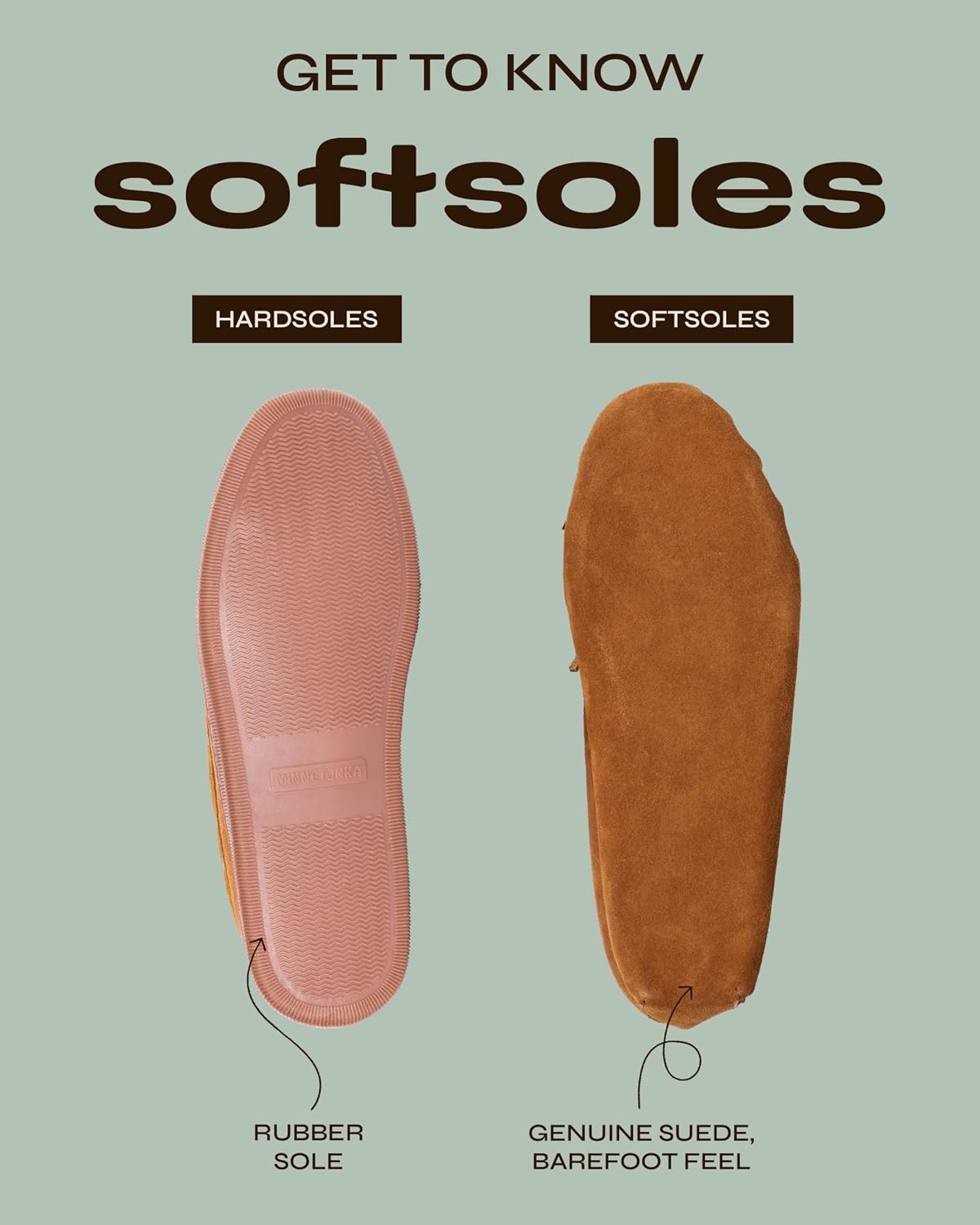 Minnetonka Men's Double Deerskin Softsole