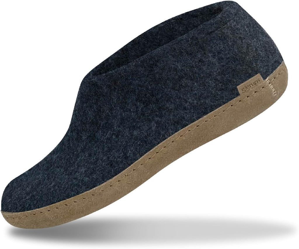 Glerups 100% quality wool mix Shoe Slipper with leather sole - Unisex