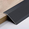 Vibeo Threshold Strip 90 100 110 120 130 140 150 Cm Long Uneven Floor Transition Strip, Aluminum Door Threshold Strips for High Drop, Anti Slip Edging Trim Bar(Black,120cm(47 1/4'))