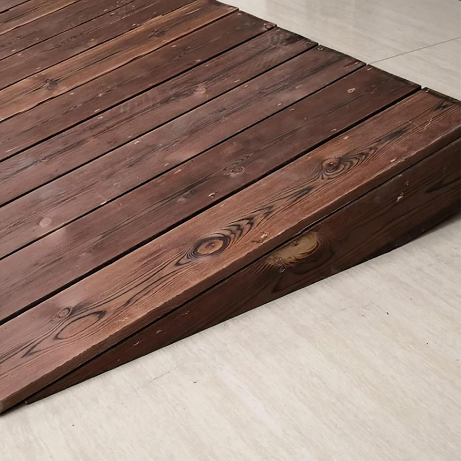 Ramps, Wooden Threshold Ramp for Doorways Wheelchair Walkers Car Motorcycle Entry Transition Ramp for Home/Front(Size: 60x50x10cm)