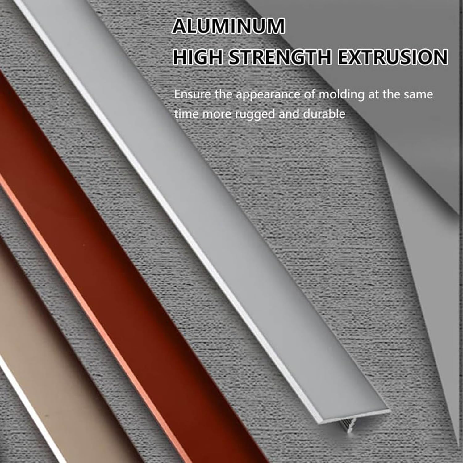 T Molding Floor Divider Strip, Aluminum Floor Transition Strips, 2in Wide Transition Cover Strip Carpet to Tile, Doorway Threshold for Joining Floor Gaps(Color:Gray)