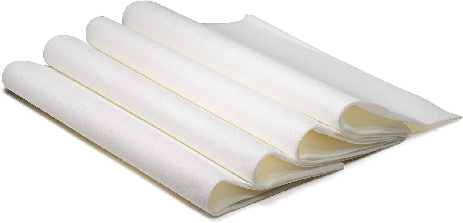 ' OCCASIONS ' 840pcs set (120 Guests)-Heavyweight Wedding Party Disposable Plastic Plate Set-120 x 10.5'' + 120 x 6.25'' + Gold Silverware + Cups + Napkins (Linen White & Gold)