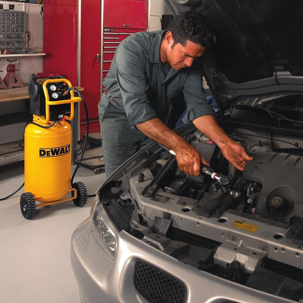 DEWALT Vertical Portable Compressor, 1.9 Hp 200 Psi Oil Free High Pressure Low Noise (D55168)