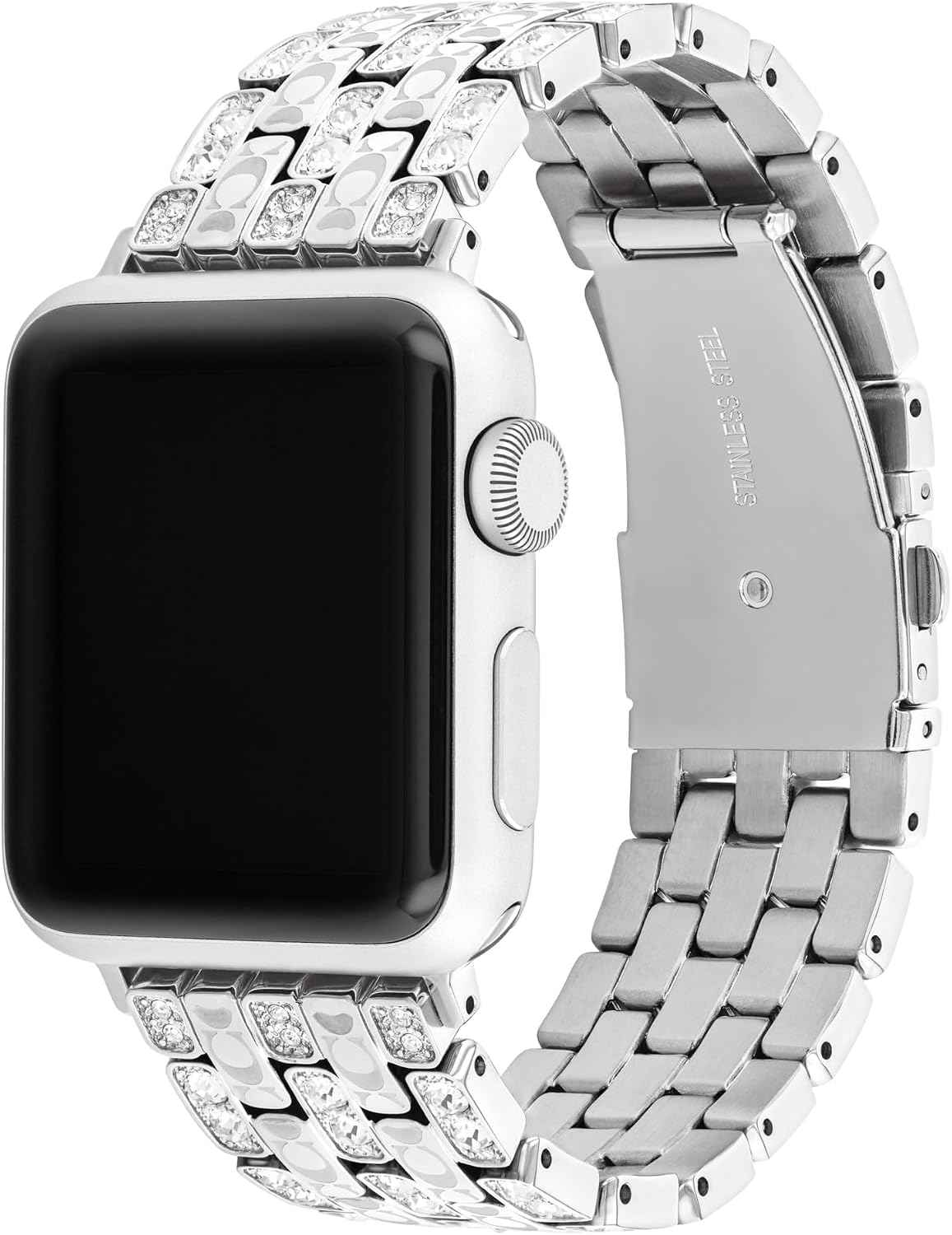 Coach Apple Watch Strap, Compatible with 38mm, 40mm, 41mm Apple Watch, Interchangeable Band, Crystal Design for a Dazzling Look, Personalize Your Style