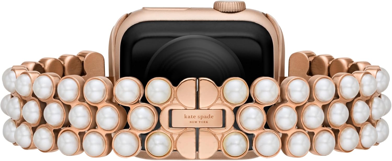 kate spade new york Designer Interchangeable Stainless Steel Band Compatible with Your 38/40/41mm Apple Watch Series 9/8/7/6/5/4/3/2/1/SE