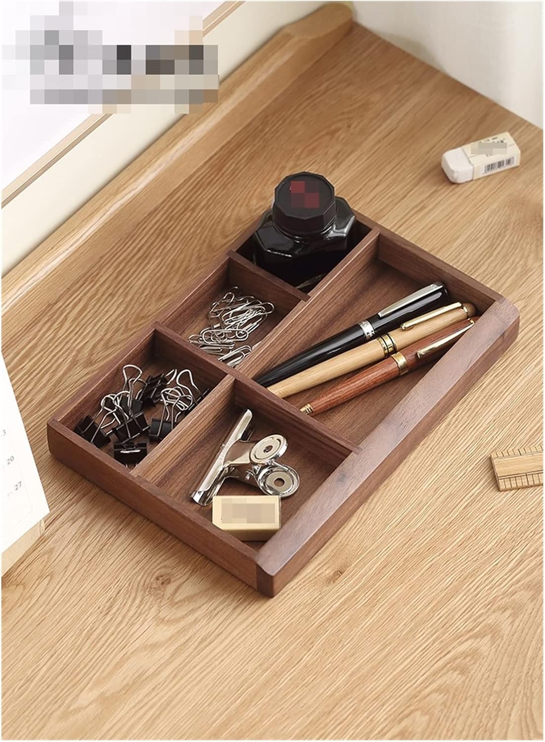 Jewelry Box Solid Wood Storage Box Coffee Table Living Room Key Home Simple Office Sundries Storage Tray Desktop Cosmetics