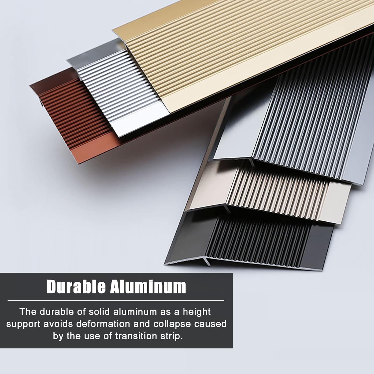 4 Inch Wide Transition Strip Wood to Tile, Smooth Transition Aluminum Alloy Threshold Strips for Doorways, Door, Carpet Trim, Cuttable& Can Customize (Color : Black)