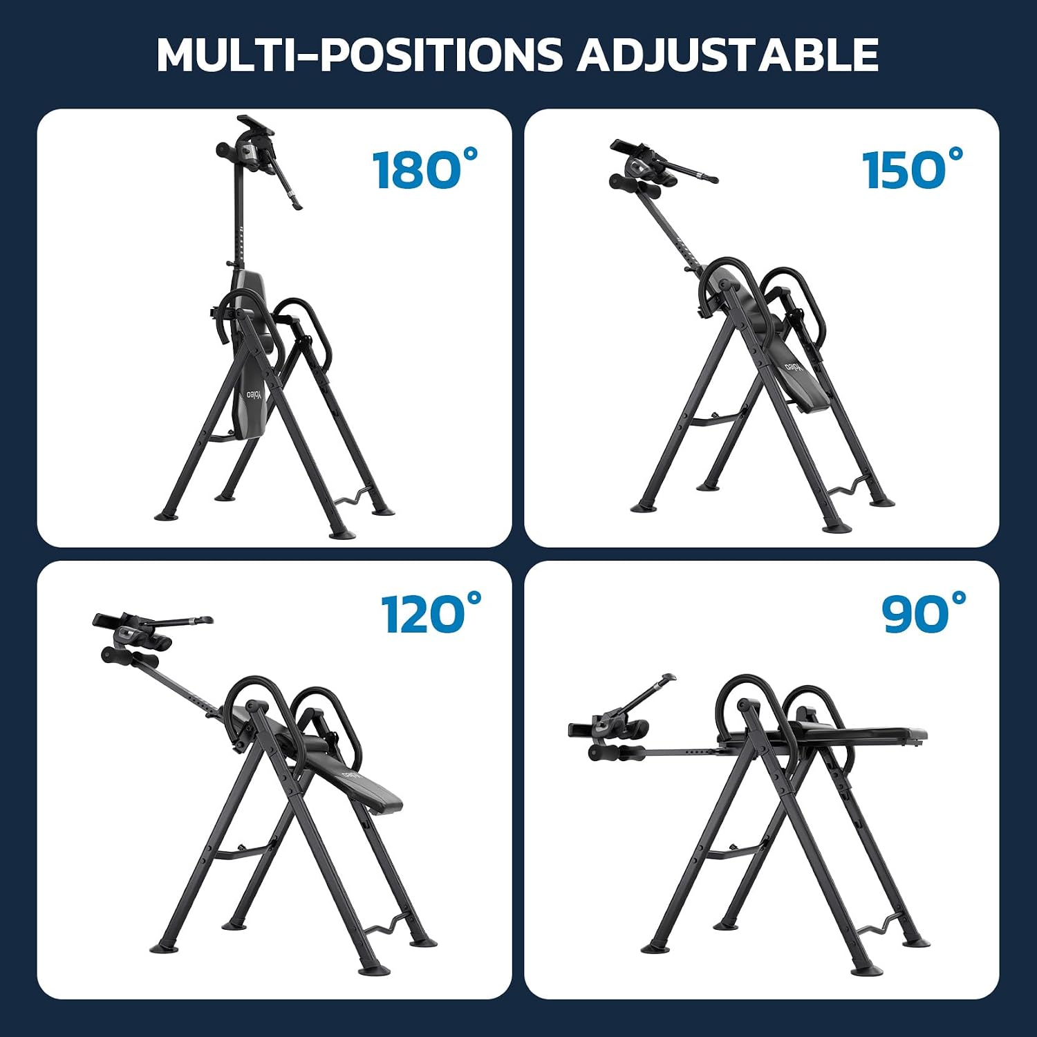 YOLEO Gravity Inversion Table for Back Pain Relief 2026 New Inversion Table w/Lumbar Support Easy to Assemble Back Stretcher Machine 300 lbs