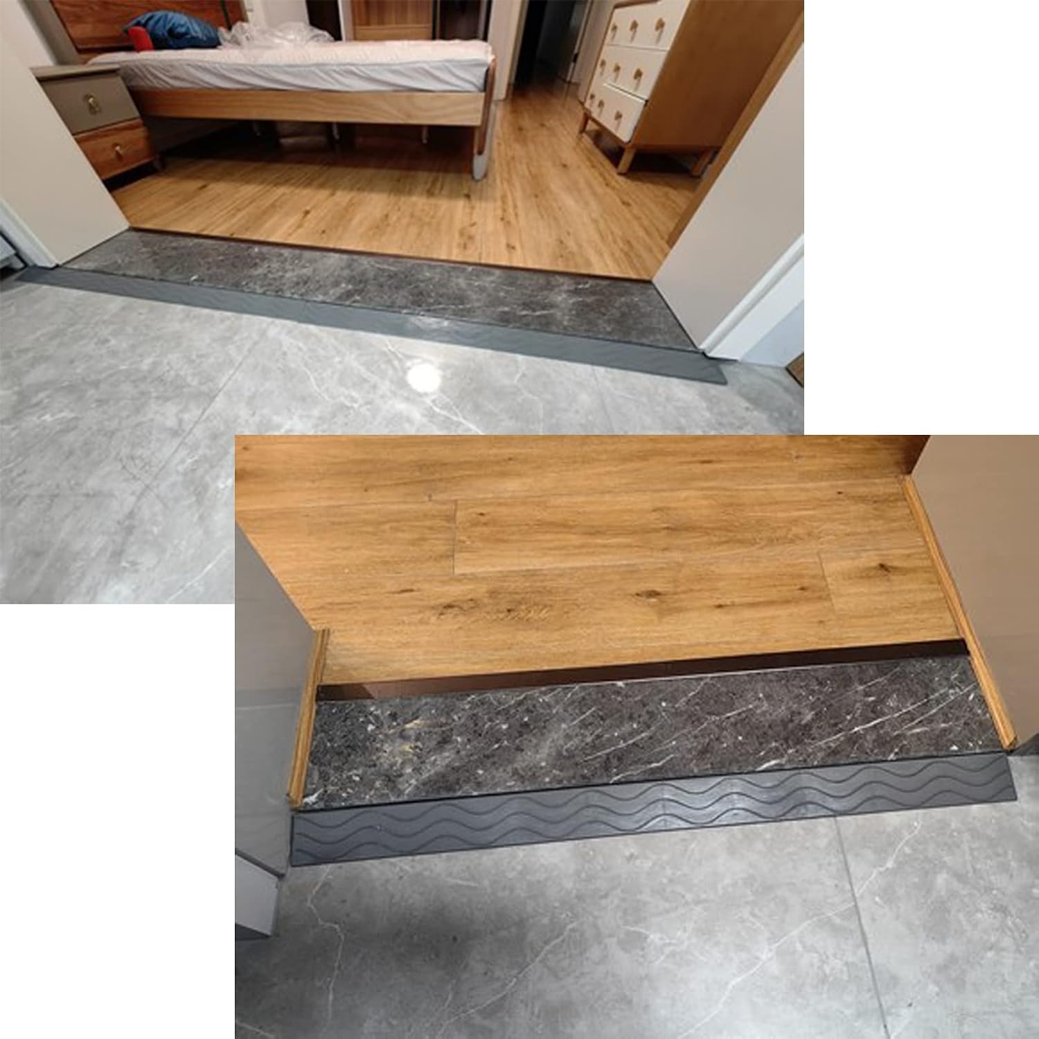 Threshold Ramp Used for Thresholds, Doorways and Bathroom, for Self-Balancing Hoverboards, Power Chairs, and Mobility Scooters (Color : Yellow, Size : 4cm)