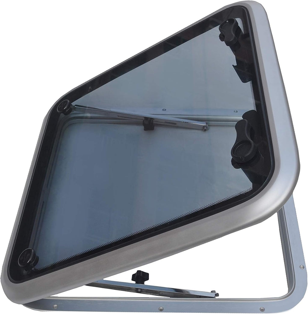 Square Deck Hatch/Marine Hatch Porthole - Anodized Aluminum Hatch with Tempered Glass for Boat/Yacht/RV