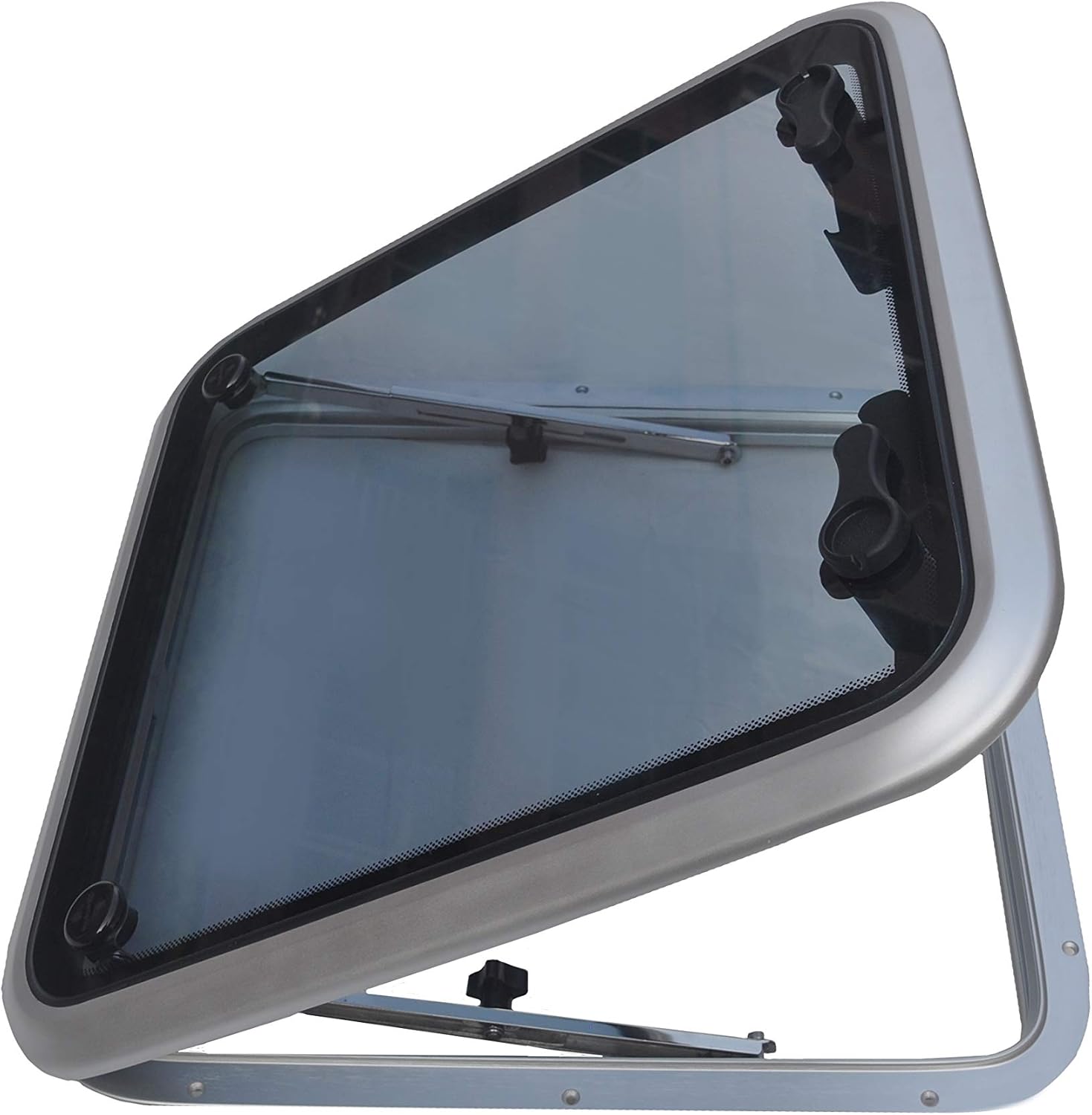 Square Deck Hatch/Marine Hatch Porthole - Anodized Aluminum Hatch with Tempered Glass for Boat/Yacht/RV