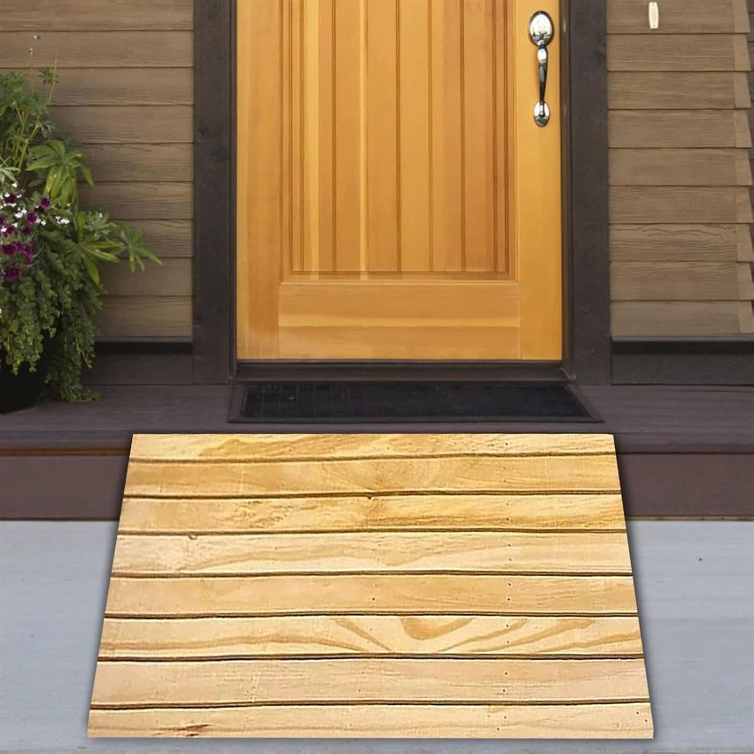 Ramps Threshold Ramp, Doorway Ramps Wood, Power Wheelchairs/Mobility Scooter/Mower Wooden Thresholds Ramp, Sturdy Stairs Slope with Non Slip Surface, Extra Long