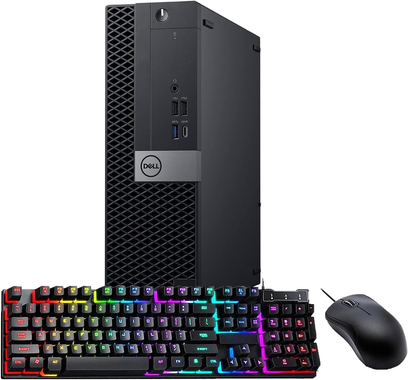 Dell Optiplex 7070 SFF Desktop PC, Core i7-9700, 16GB DDR4, 512GB SSD, USB WiFi, USB BT, Keyboard & Mouse, Windows 11 Pro (Renewed)