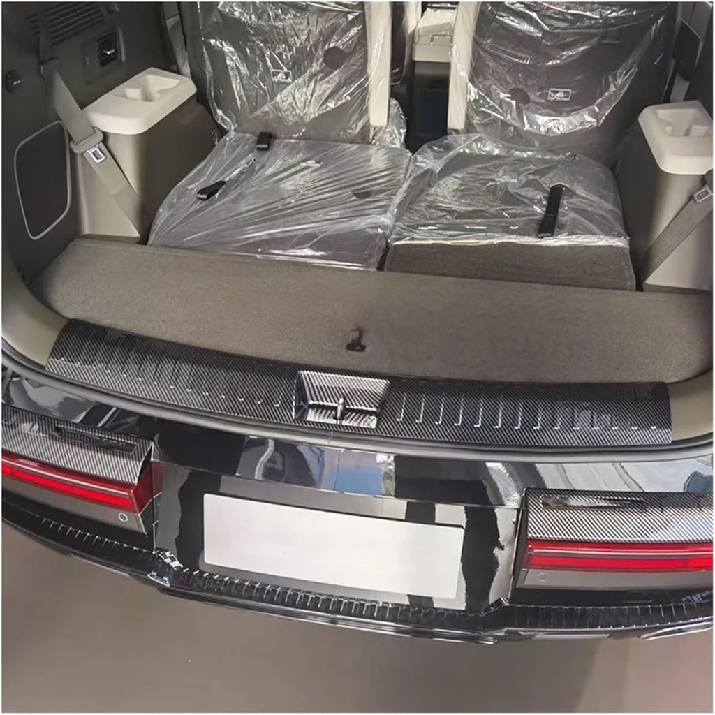 Compatible With Hyundai Santa Fe 2024-2025 2026 carbon silver Titanium Black car door threshold Inside Protector cover sill guard Trim(Silvery)