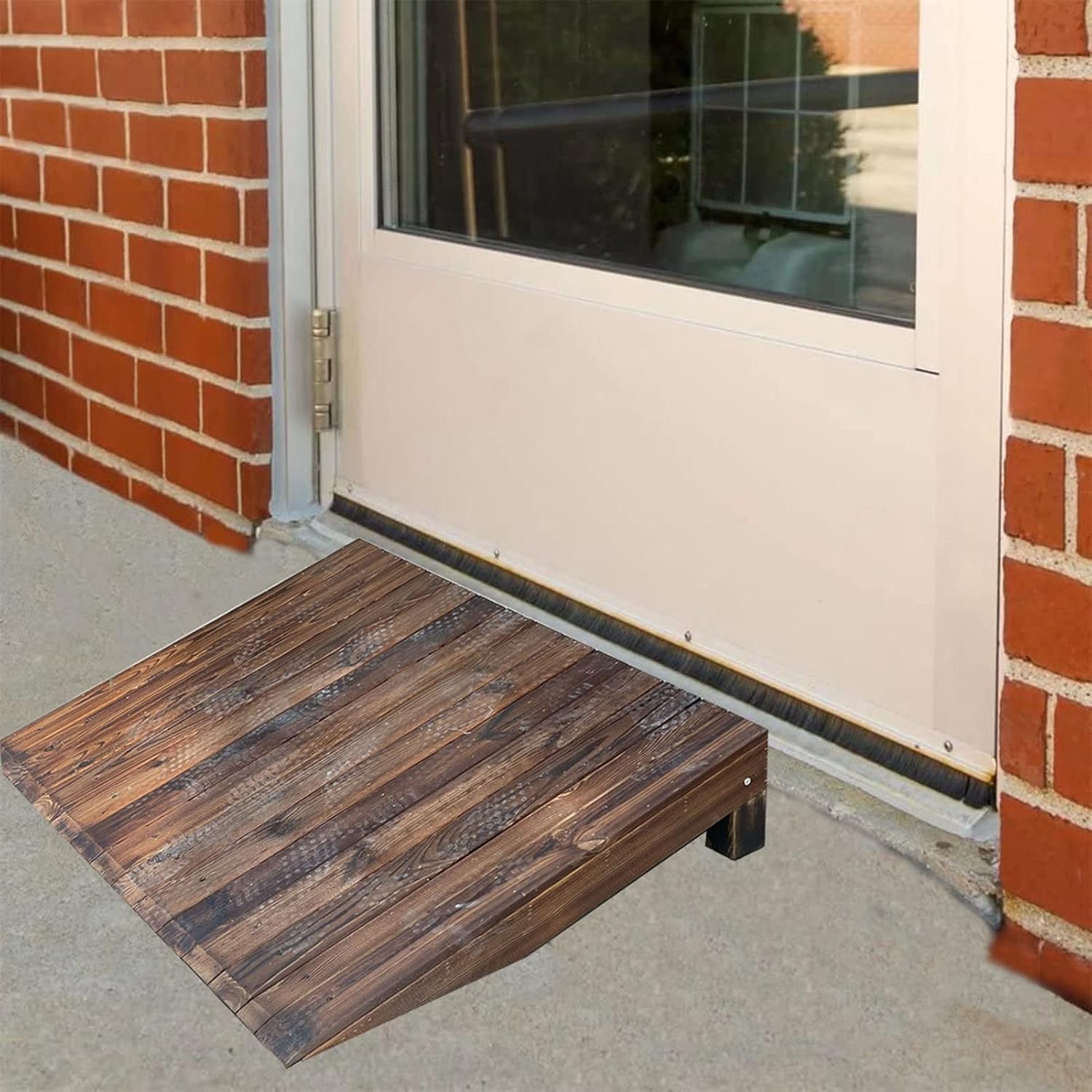 JYDQM Portable Driveway Ramp Doorways Threshold Ramps, Wooden Entry Ramp for Home/Front Door, 4/7/8/10 Inch Rise Non-Slip Wheelchair Ramps for Elderly(Size:60x70x20cm/23.6x27.6x7.9inch)