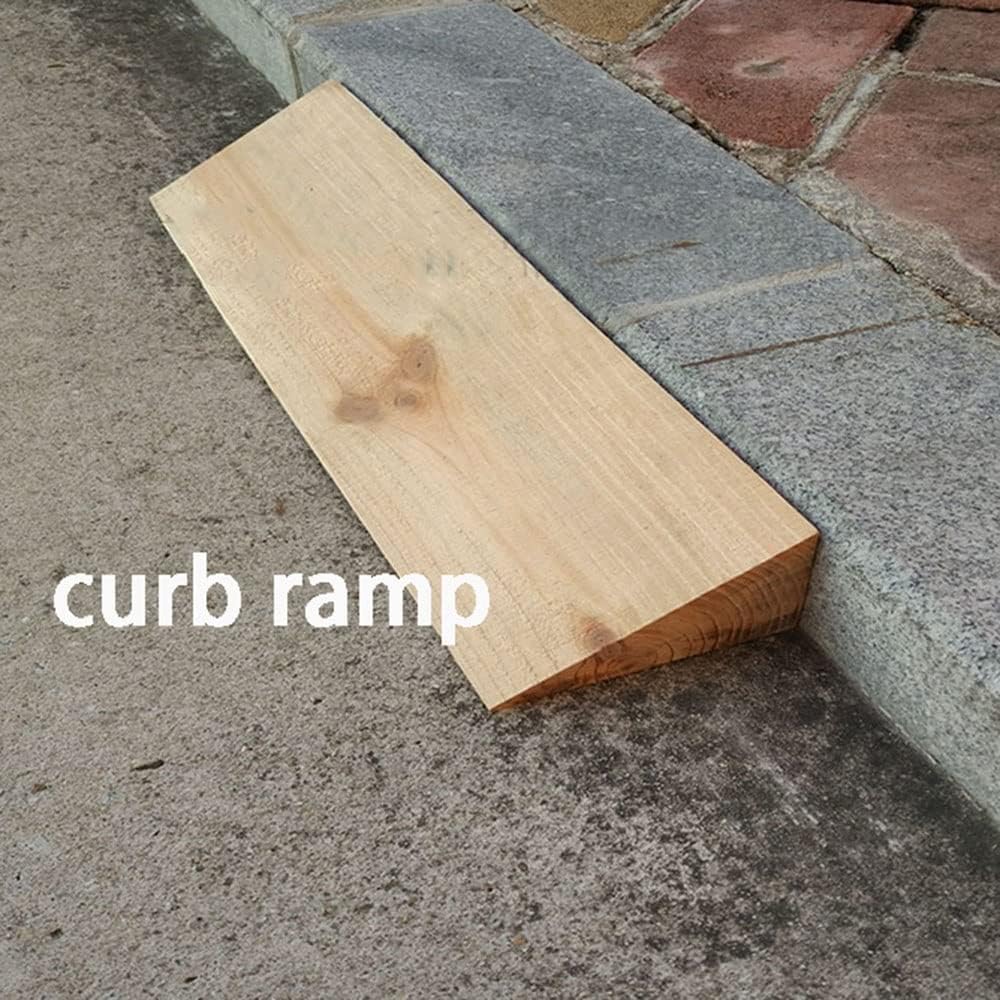 6cm Rise Threshold Ramp Wooden Wheelchair Ramp Entry Ramp for Transition Threshold Doorways Driveways Steps Lightweight Curb Ramps (Size : 90x10x6cm)