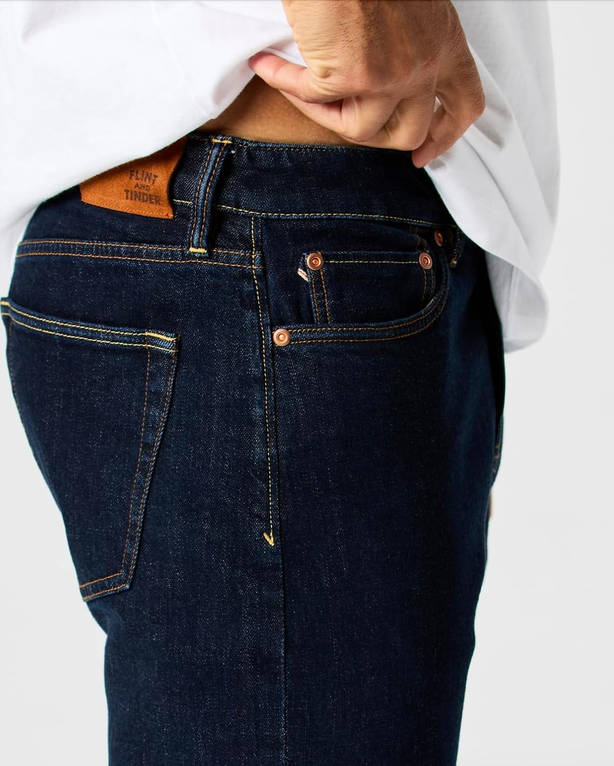 Huckberry Stretch Selvedge Denim Jeans for Men - 11.7 oz Mens Jeans with 1% Stretch, Copper Rivets- Year-Round Men Jeans