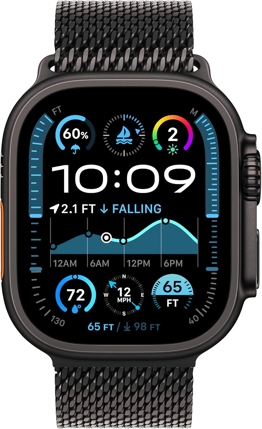 Apple Watch Band - Milanese Loop (49mm) - Black - Small