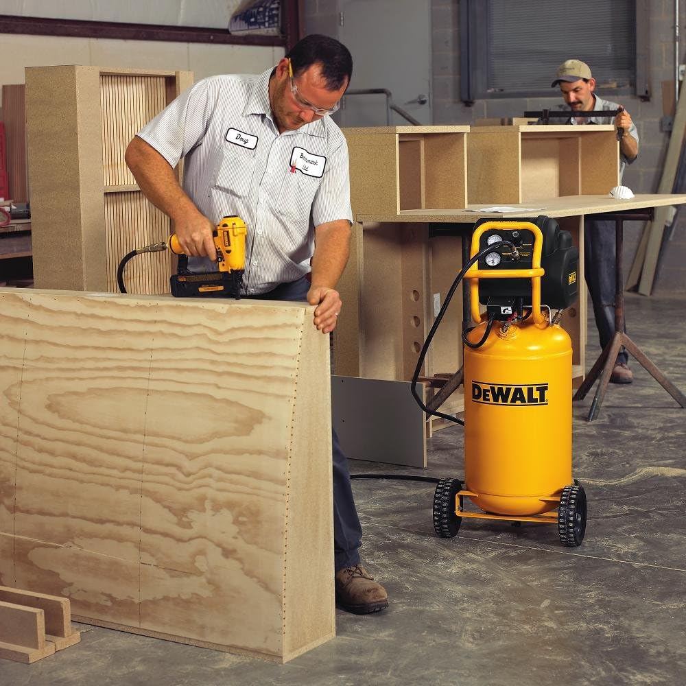 DEWALT Vertical Portable Compressor, 1.9 Hp 200 Psi Oil Free High Pressure Low Noise (D55168)