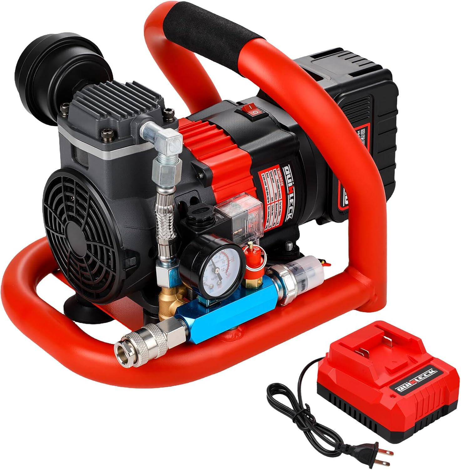 Ultra Quiet Cordless Air Compressor Compatible with for Makita Battery,Portable Air Compressor Oil Free 18V 18.5V 21V,60dB,Small Lightweight Universal for Woodwork Nailing Car Pneumatic Tool