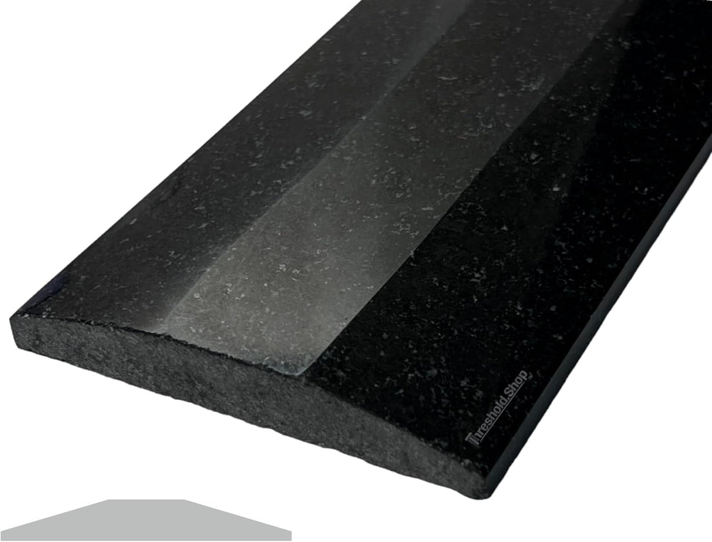 Double Hollywood Absolute Black Polished Granite Threshold for Floor Transitions (4' x 24')