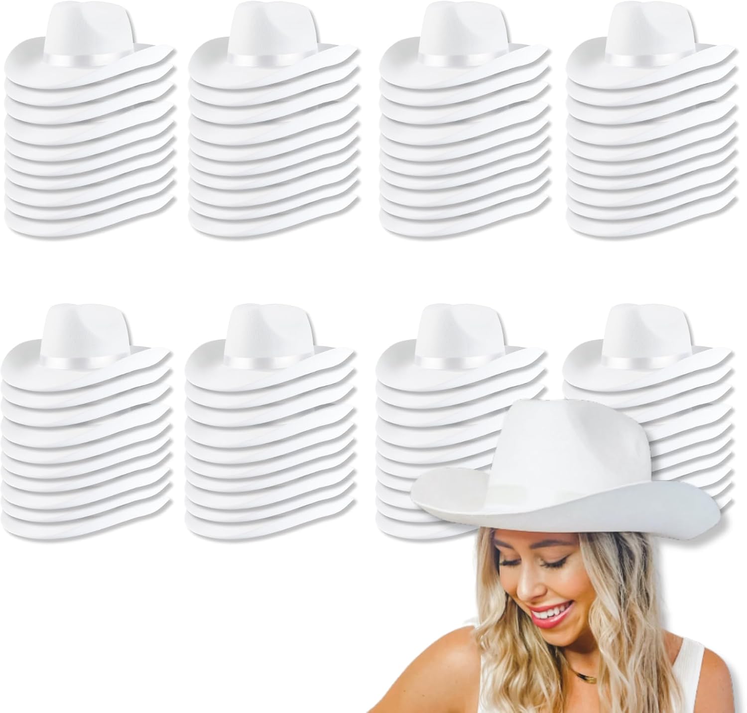 Cowboy Hats | Cowgirl Cosplay Novelty Bulk Costumes | Bridal Shower Engagement Girls Trip Bridesmaid Gift Goodie Bag Favor