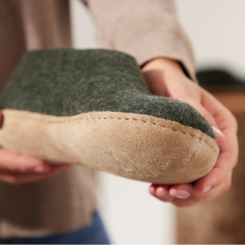 Glerups 100% quality wool mix Shoe Slipper with leather sole - Unisex