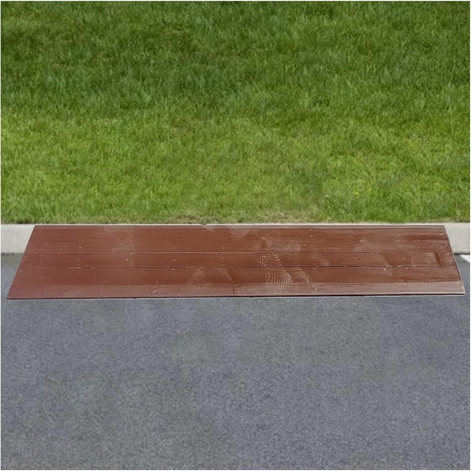 JYDQM Wheelchair Ramp Portable Curb/Kerb Ramp Brown Wooden Threshold Ramps, 3' / 5' Rise, 19.7/21.6/23.6/25.6/27.6/29.5/31/33/35/37 Inch Wide, Doorways Access(Size:48x55x8cm/18.8x21.6x3in)