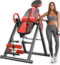 YOLEO Gravity Inversion Table for Back Pain Relief 2026 New Inversion Table w/Lumbar Support Easy to Assemble Back Stretcher Machine 300 lbs