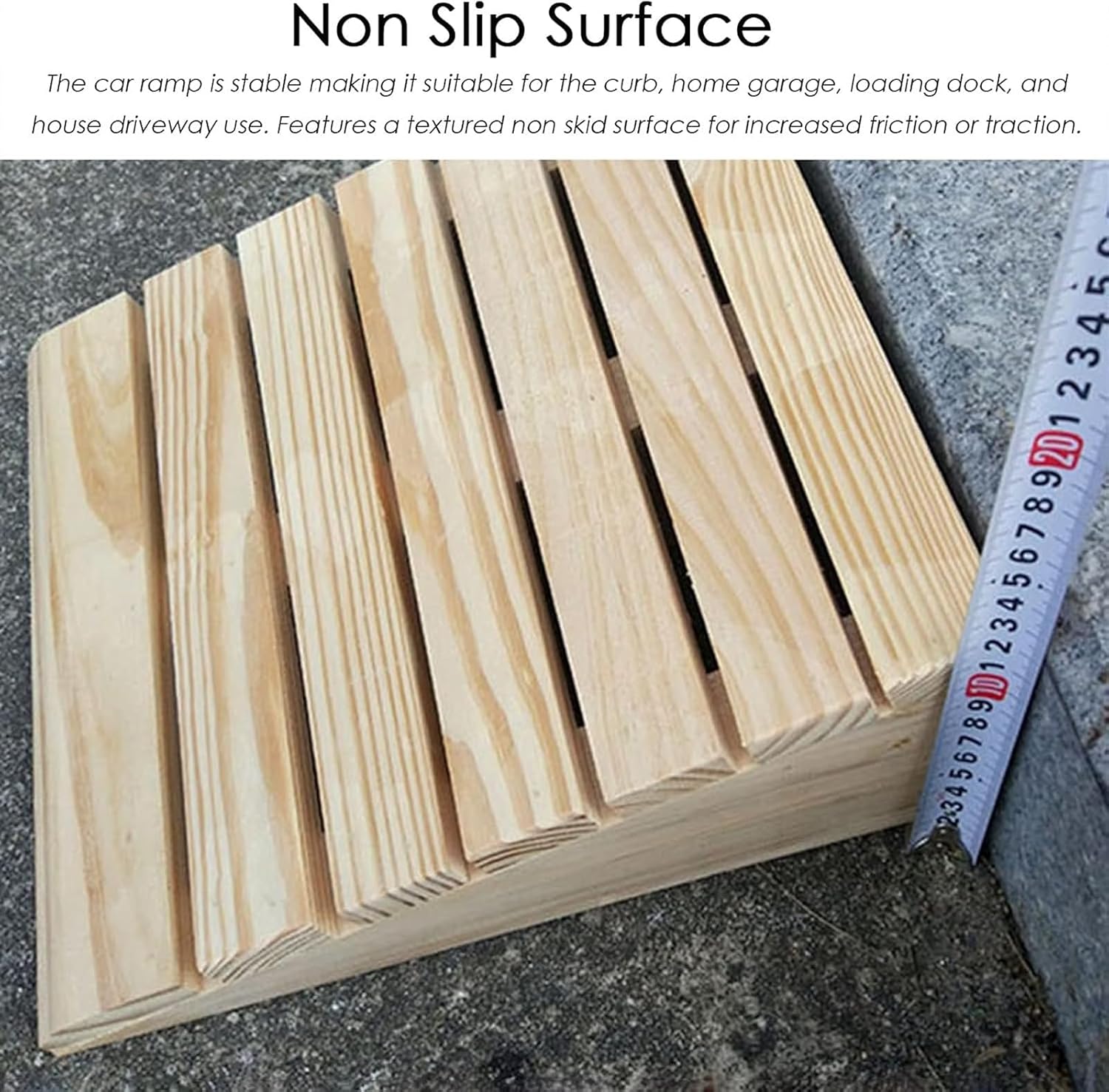 Ramps Threshold Ramp, Doorway Ramps Wood, Power Wheelchairs/Mobility Scooter/Mower Wooden Thresholds Ramp, Sturdy Stairs Slope with Non Slip Surface, Extra Long